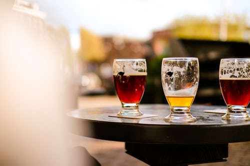 3 beer glasses