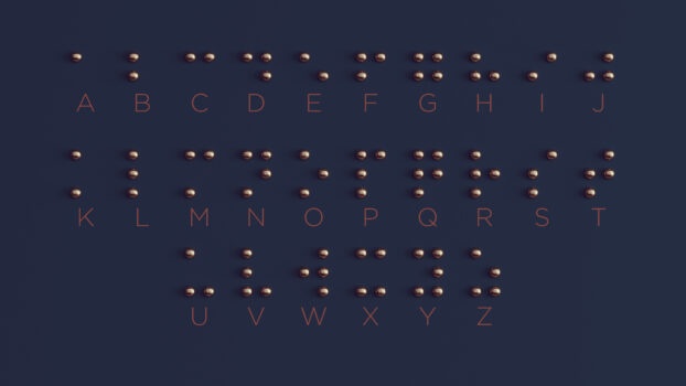 A to z with braille above